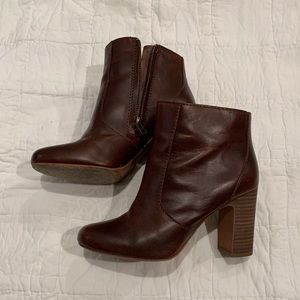 Madewell High Heel Boots Cherry Wood